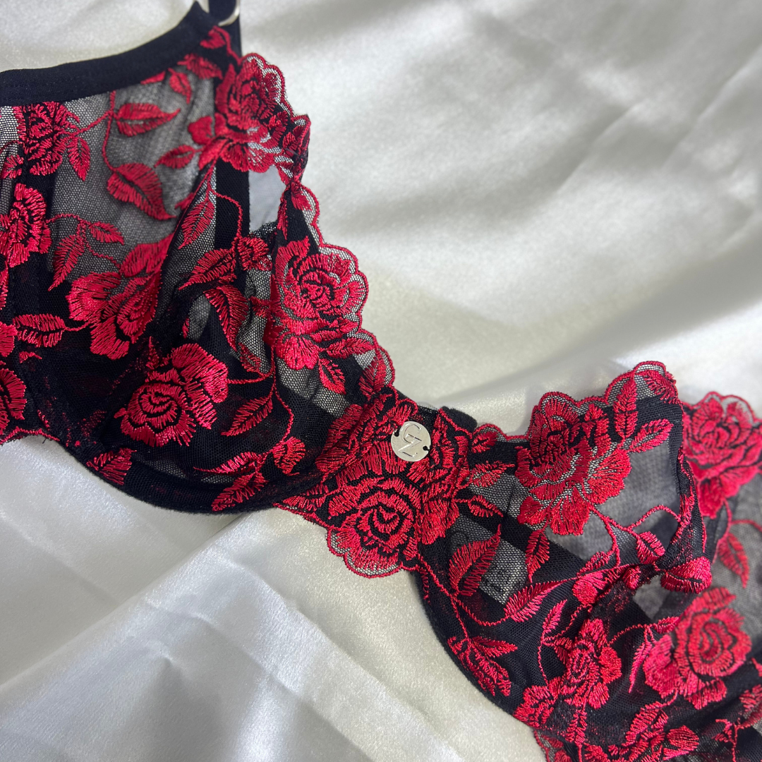 Set Balconette 2 trusas RosasRojas