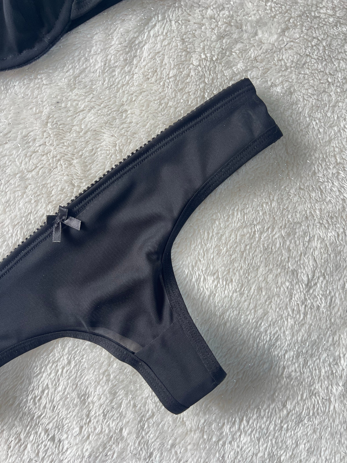 Set Balconette Tul Negro