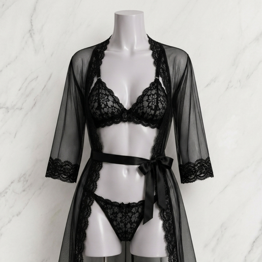 Set Negro con Bata