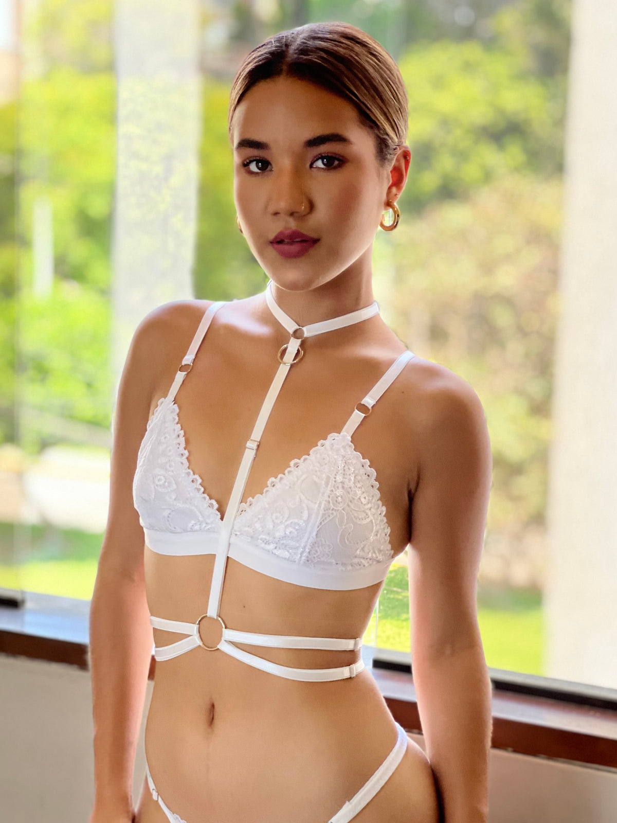 Set Simple Blanco con Arnés