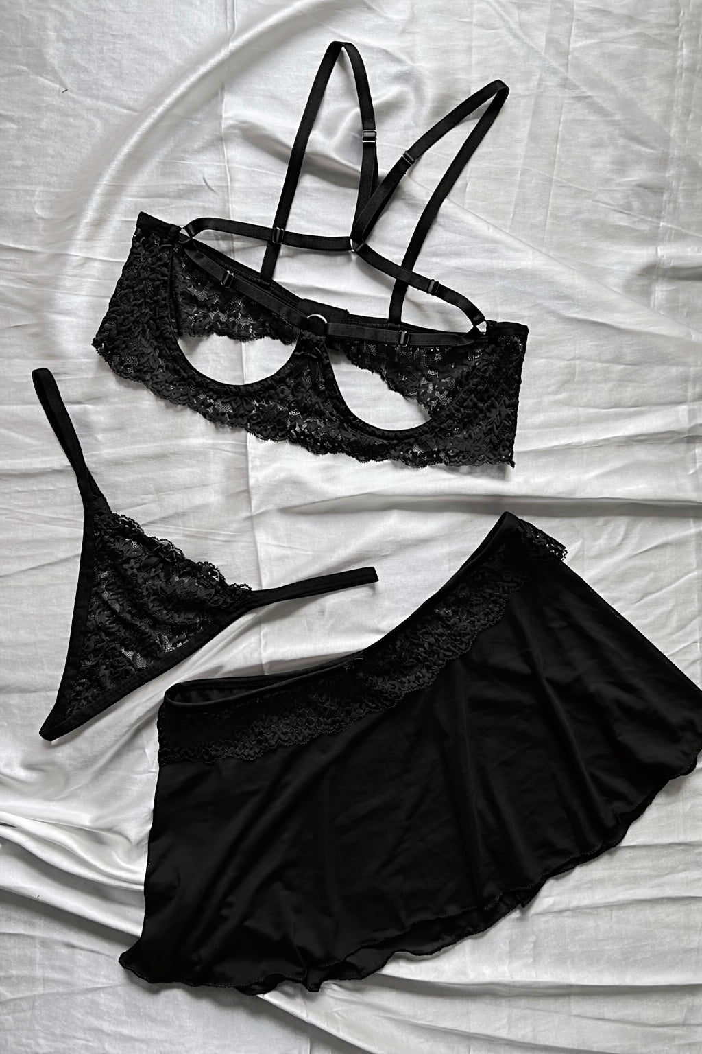 Set Leia Negro - Falda