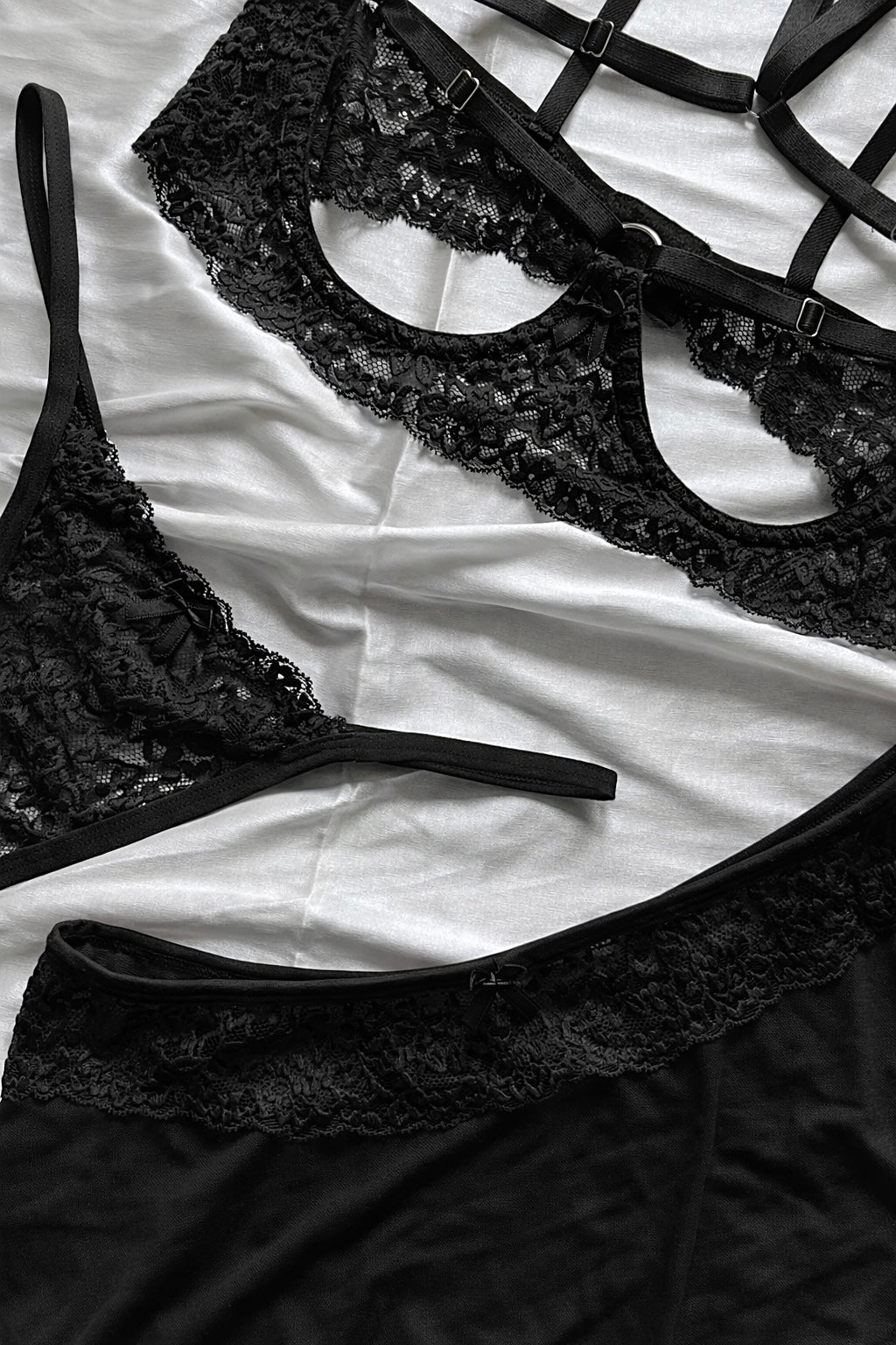 Set Leia Negro - Falda