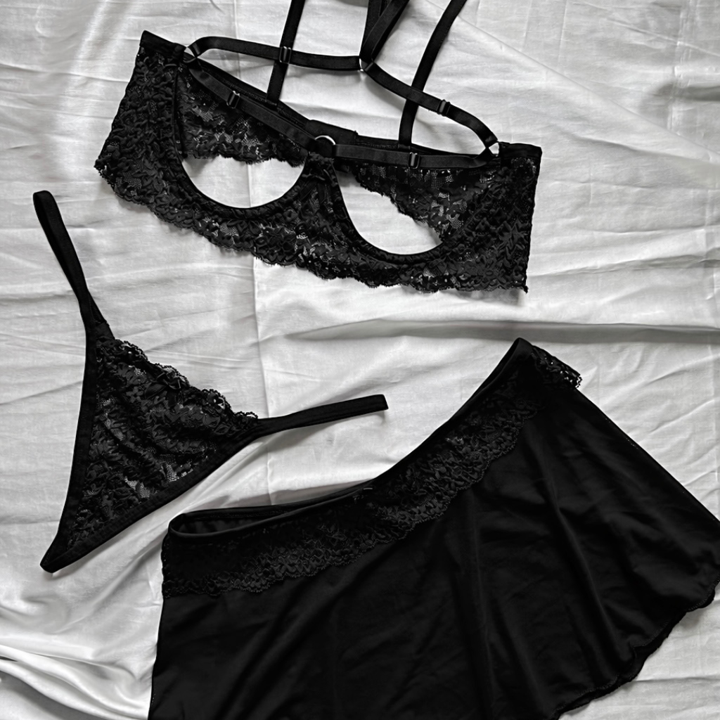 Set Leia Negro - Falda